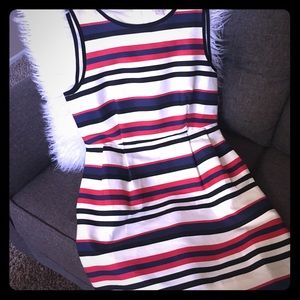 J.Crew Multi Colored Striped Dress Size.10